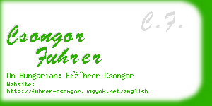 csongor fuhrer business card